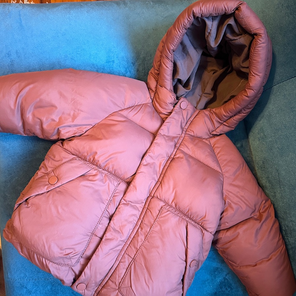 Zara Kids Puffer Jacket - maroon